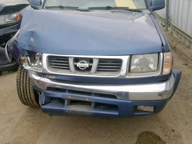 1N6ED27T3YC410210 - 2000 NISSAN FRONTIER C BLUE photo 7