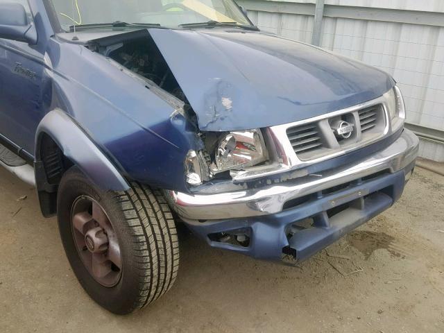 1N6ED27T3YC410210 - 2000 NISSAN FRONTIER C BLUE photo 9