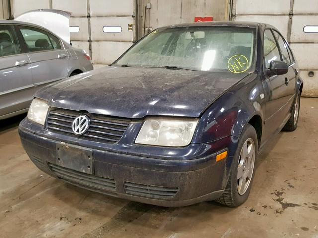 3VWSC29MXYM162452 - 2000 VOLKSWAGEN JETTA GLS BLUE photo 2