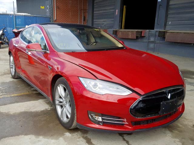 5YJSA1CGXDFP08929 - 2013 TESLA MODEL S RED photo 1