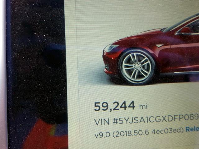 5YJSA1CGXDFP08929 - 2013 TESLA MODEL S RED photo 8