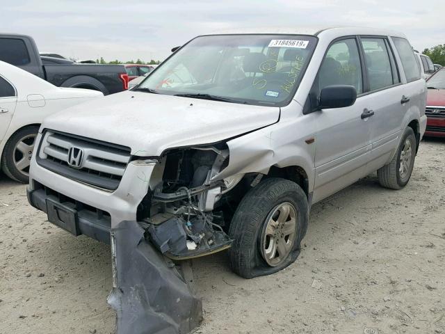 5FNYF28136B045891 - 2006 HONDA PILOT LX SILVER photo 2