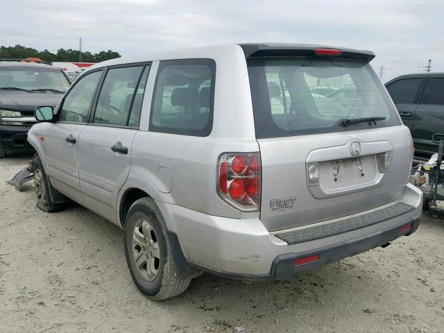 5FNYF28136B045891 - 2006 HONDA PILOT LX SILVER photo 3