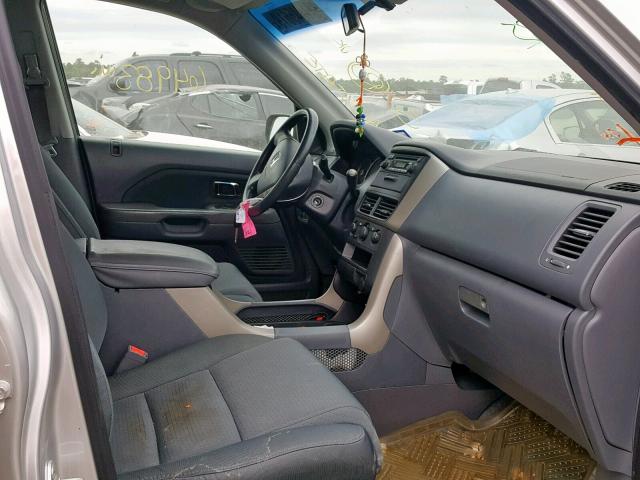 5FNYF28136B045891 - 2006 HONDA PILOT LX SILVER photo 5