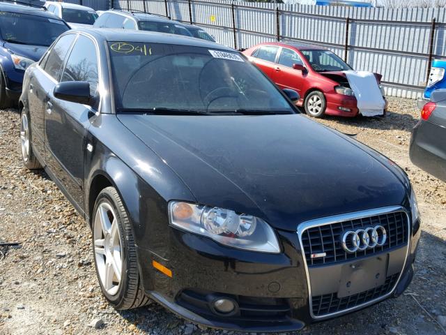 WAUAF78E28A078181 - 2008 AUDI A4 2.0T BLACK photo 1