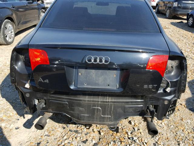 WAUAF78E28A078181 - 2008 AUDI A4 2.0T BLACK photo 9