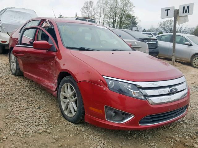 3FAHP0JA8CR178254 - 2012 FORD FUSION SEL RED photo 1