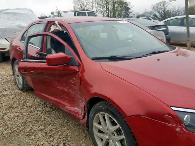 3FAHP0JA8CR178254 - 2012 FORD FUSION SEL RED photo 9