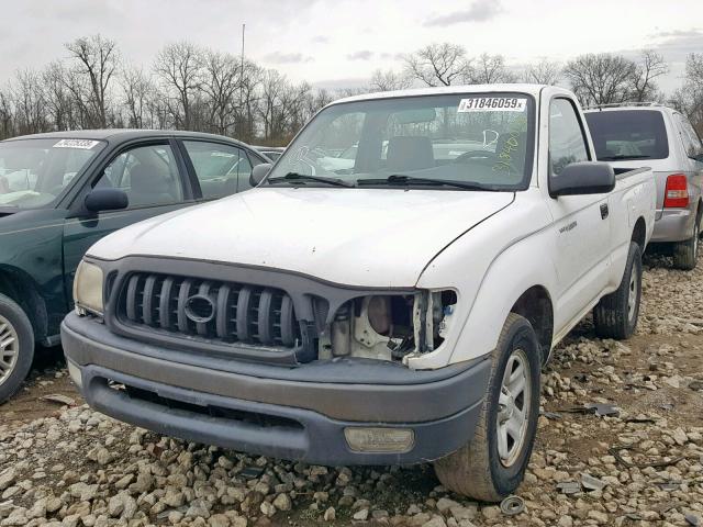 5TENL42N71Z763180 - 2001 TOYOTA TACOMA WHITE photo 2