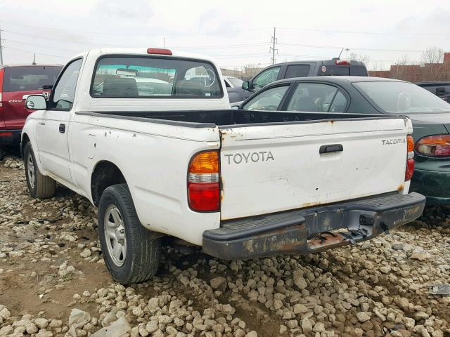 5TENL42N71Z763180 - 2001 TOYOTA TACOMA WHITE photo 3