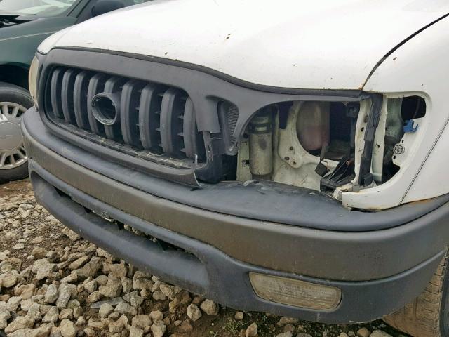 5TENL42N71Z763180 - 2001 TOYOTA TACOMA WHITE photo 9