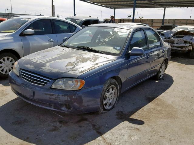 KNAFB121235261568 - 2003 KIA SPECTRA BA BLUE photo 2