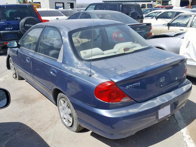 KNAFB121235261568 - 2003 KIA SPECTRA BA BLUE photo 3