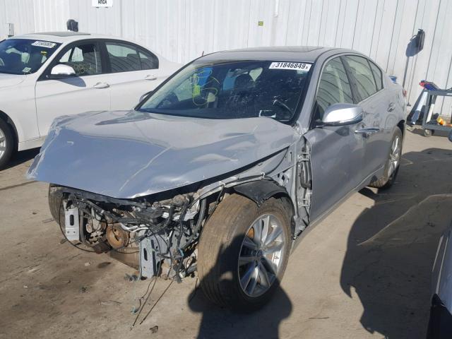 JN1BV7AR3FM401756 - 2015 INFINITI Q50 BASE SILVER photo 2