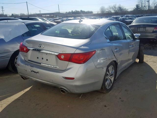 JN1BV7AR3FM401756 - 2015 INFINITI Q50 BASE SILVER photo 4