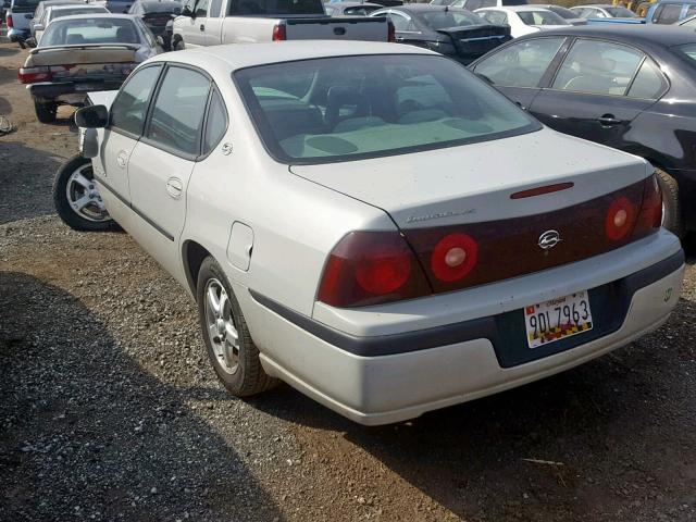 2G1WH55K639253501 - 2003 CHEVROLET IMPALA LS WHITE photo 3