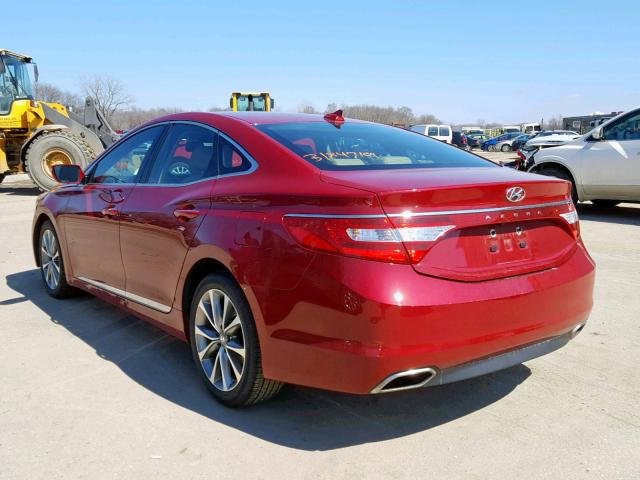 KMHFG4JGXGA554784 - 2016 HYUNDAI AZERA RED photo 3