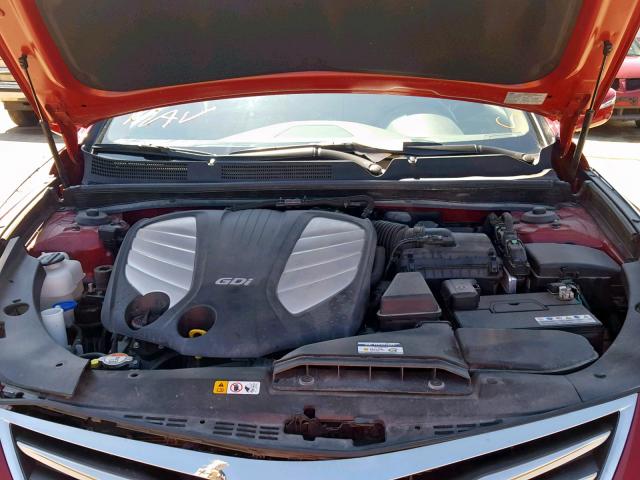 KMHFG4JGXGA554784 - 2016 HYUNDAI AZERA RED photo 7