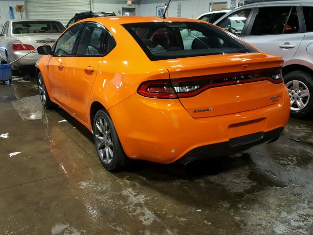 1C3CDFBB6ED861755 - 2014 DODGE DART SXT ORANGE photo 3