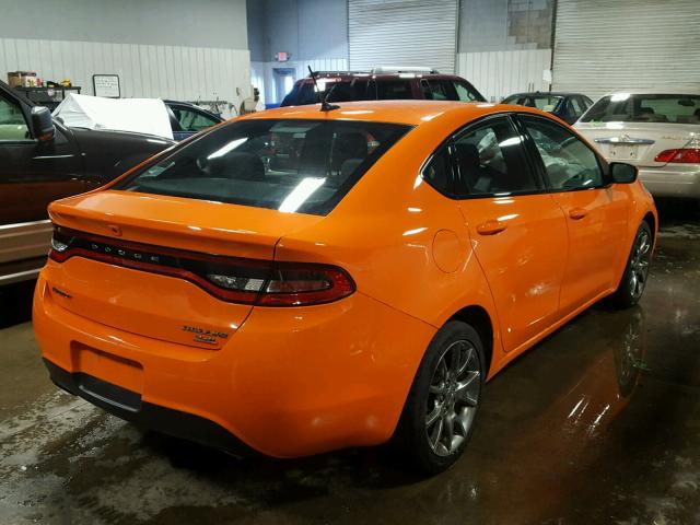 1C3CDFBB6ED861755 - 2014 DODGE DART SXT ORANGE photo 4