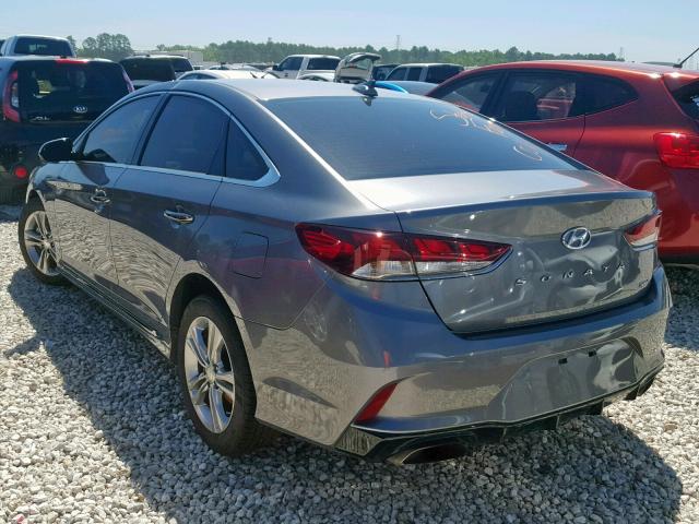 5NPE34AF6JH619620 - 2018 HYUNDAI SONATA SPO GRAY photo 3