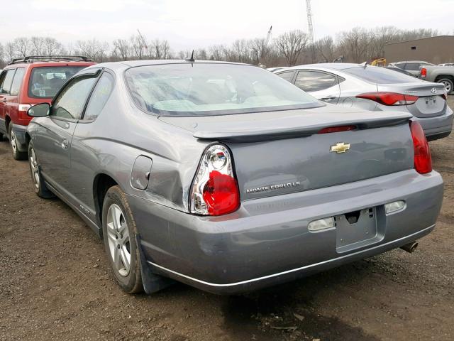 2G1WJ15N879291292 - 2007 CHEVROLET MONTE CARL GRAY photo 3