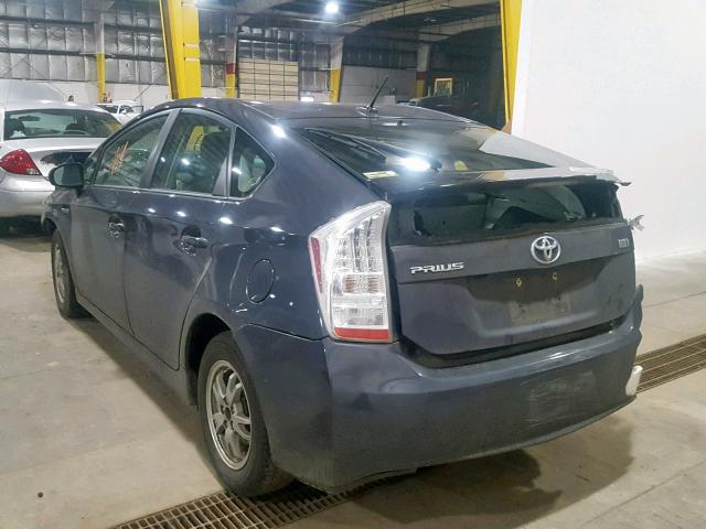 JTDKN3DU8B0304785 - 2011 TOYOTA PRIUS GRAY photo 3