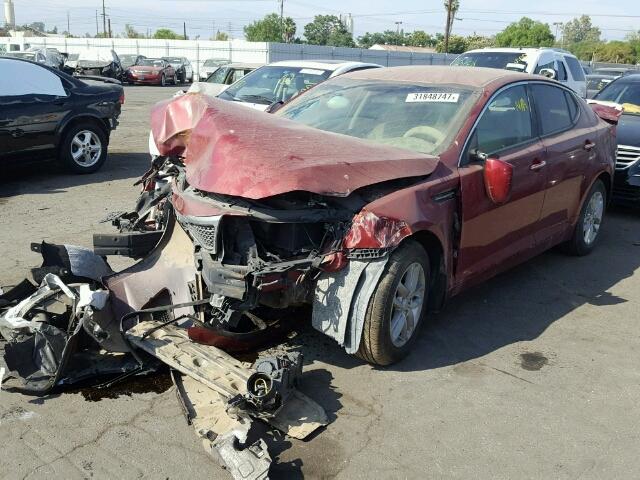 5XXGM4A75DG144749 - 2013 KIA OPTIMA RED photo 2