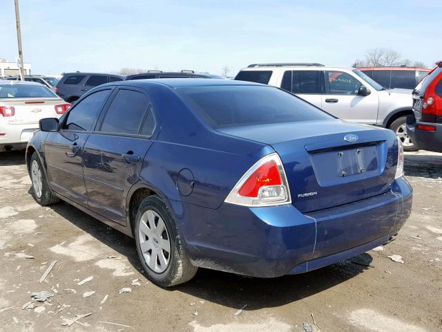 3FAHP06Z97R115927 - 2007 FORD FUSION S BLUE photo 3