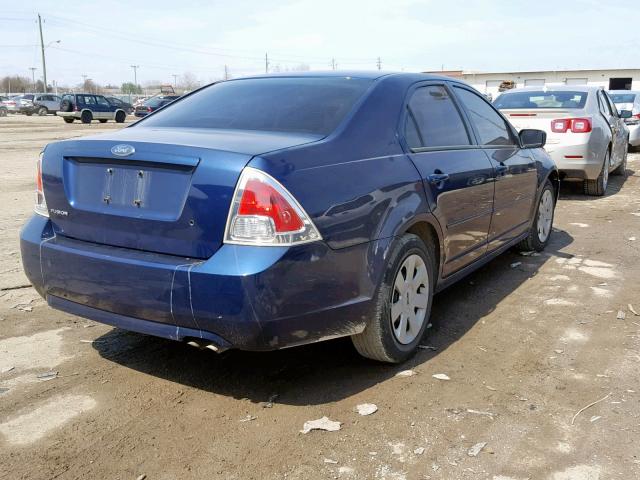 3FAHP06Z97R115927 - 2007 FORD FUSION S BLUE photo 4