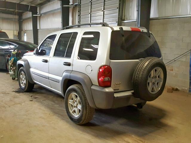 1J4GL48K03W545842 - 2003 JEEP LIBERTY SP SILVER photo 3