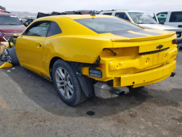 2G1FA1E30C9124983 - 2012 CHEVROLET CAMARO LS YELLOW photo 3