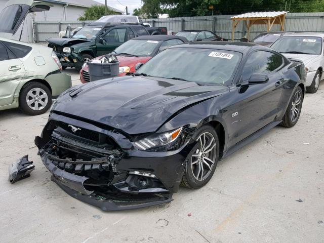 1FA6P8CF9H5234498 - 2017 FORD MUSTANG GT BLACK photo 2