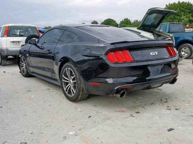 1FA6P8CF9H5234498 - 2017 FORD MUSTANG GT BLACK photo 3