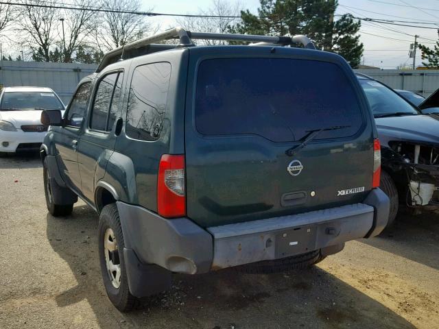 5N1ED28Y22C517104 - 2002 NISSAN XTERRA XE GREEN photo 3