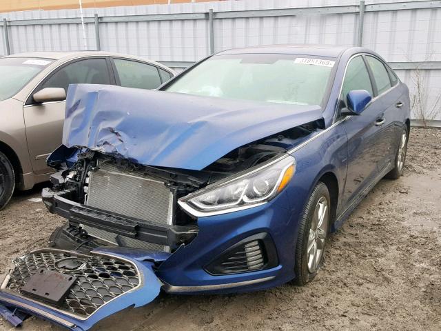 5NPE34AF0JH698427 - 2018 HYUNDAI SONATA SPO BLUE photo 2