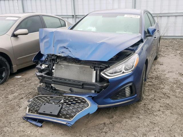 5NPE34AF0JH698427 - 2018 HYUNDAI SONATA SPO BLUE photo 9