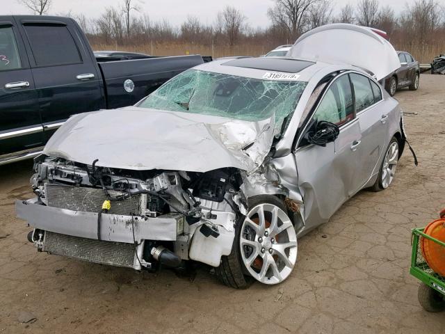 2G4GU5GX9H9179445 - 2017 BUICK REGAL GS SILVER photo 2