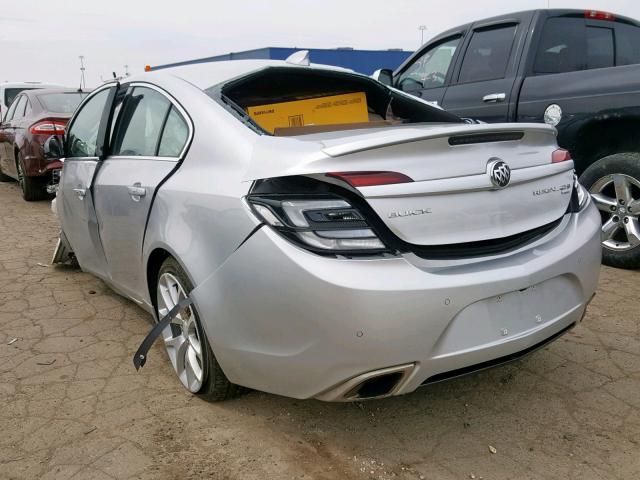 2G4GU5GX9H9179445 - 2017 BUICK REGAL GS SILVER photo 3