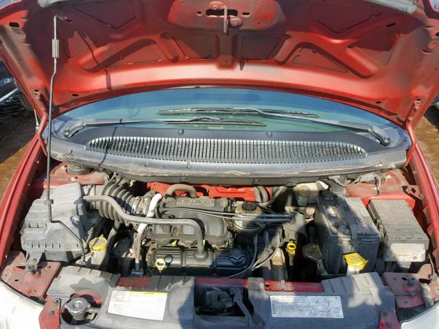 1D4GP45R65B433720 - 2005 DODGE CARAVAN SX RED photo 7