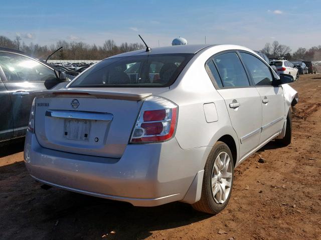 3N1AB6AP9BL731130 - 2011 NISSAN SENTRA 2.0 SILVER photo 4