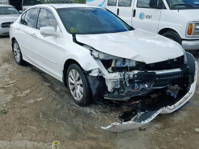 1HGCR2F84DA164672 - 2013 HONDA ACCORD EXL WHITE photo 1