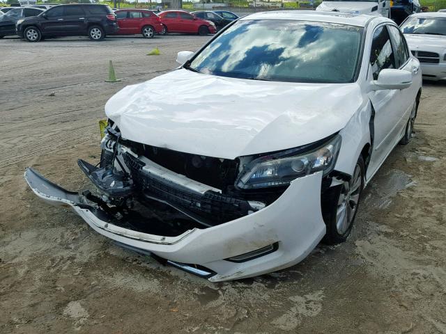 1HGCR2F84DA164672 - 2013 HONDA ACCORD EXL WHITE photo 2