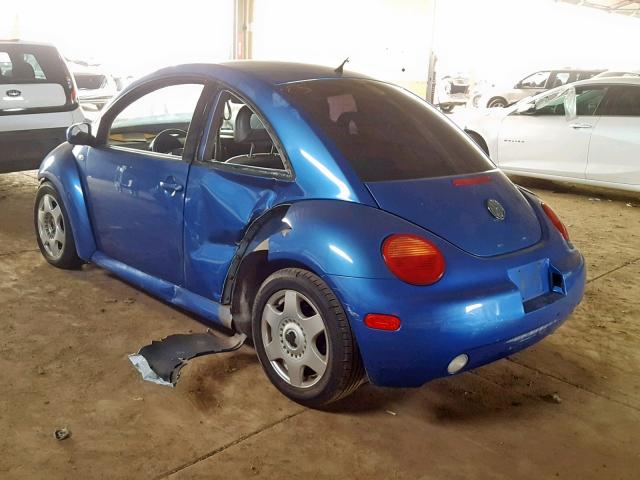 3VWCK21CX1M428293 - 2001 VOLKSWAGEN NEW BEETLE BLUE photo 3