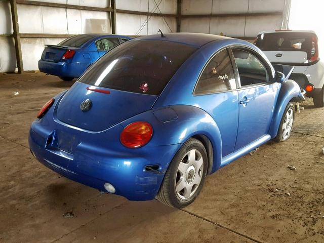 3VWCK21CX1M428293 - 2001 VOLKSWAGEN NEW BEETLE BLUE photo 4