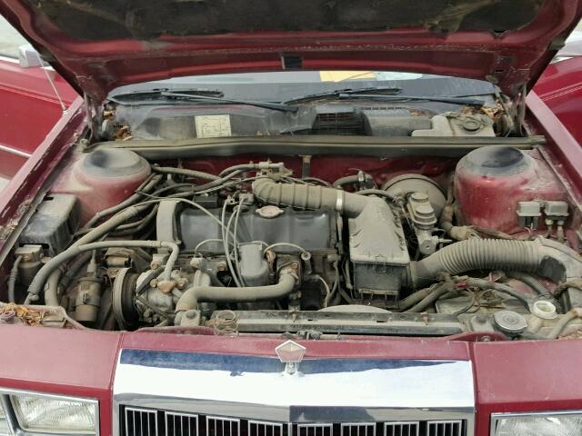 1C3BC56D8FF160001 - 1985 CHRYSLER LEBARON RED photo 7