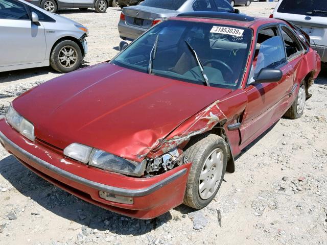 JH4DA9352LS030991 - 1990 ACURA INTEGRA LS RED photo 2