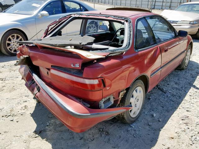 JH4DA9352LS030991 - 1990 ACURA INTEGRA LS RED photo 4