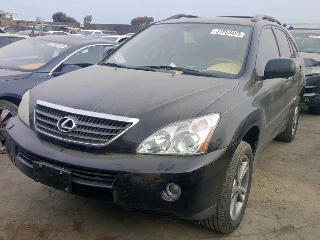 JTJGW31UX72001961 - 2007 LEXUS RX 400H BLACK photo 2