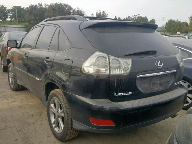 JTJGW31UX72001961 - 2007 LEXUS RX 400H BLACK photo 3